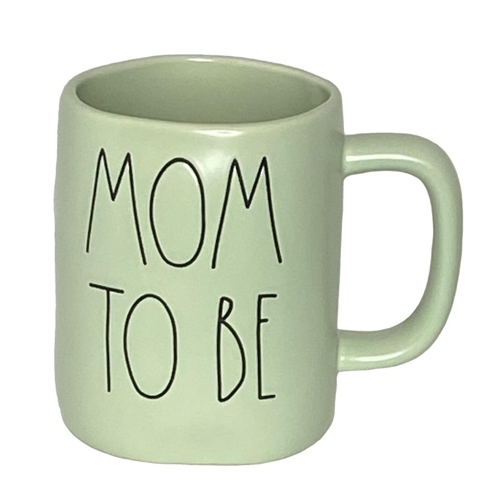 Rae Dunn Coffee Mug - Mom To Be - Green Excellent Condition